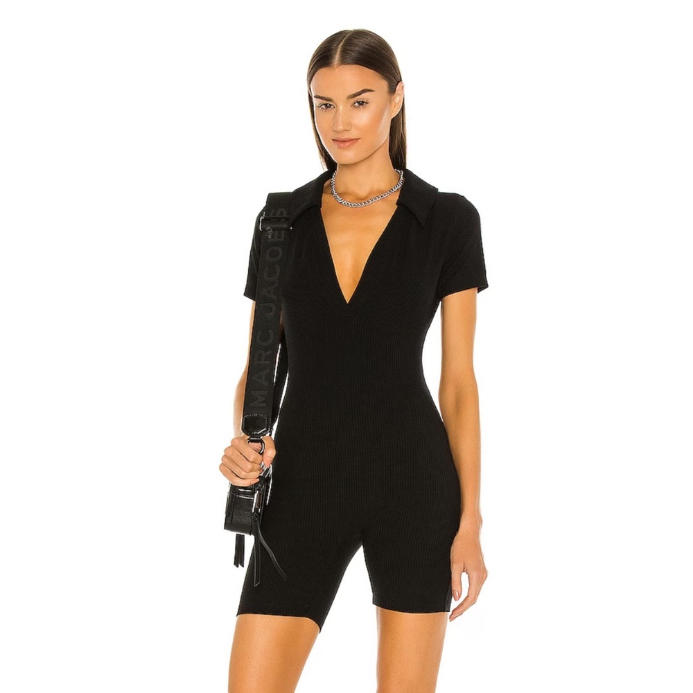 Year of Ours Polo Romper/ Onesie in Black